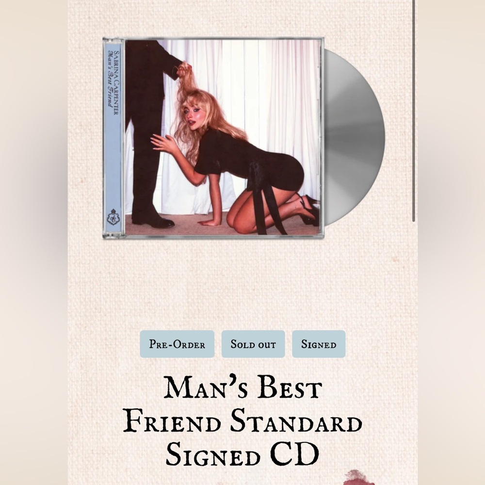 Sabrina Carpenter Man's Best Friend Signed CD